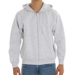 FELPA ESTABLISHED ZIP GRIGIO